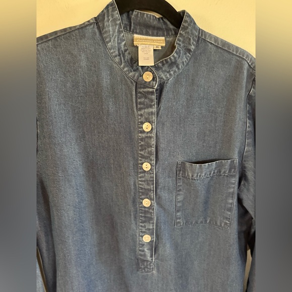 Coldwater Creek women’s M shirt lagenlook minimalist classic romantic prairie - Picture 7 of 9